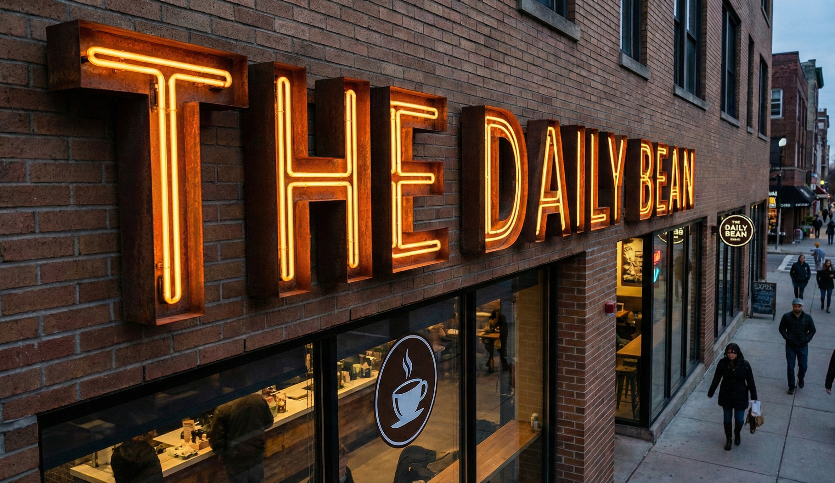 Channel electrical lettering storefront signage in Delray Beach historic district